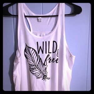 Wild & Free somewhat sheer white tank top